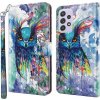 Peňaženkové 3D puzdro PAINTING na Samsung Galaxy A04s - Akvarelová sova