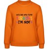 AWDis Sweat Mikina - Nápis - Let's get one thing Straight - Orange Crush - XXL - Dámske