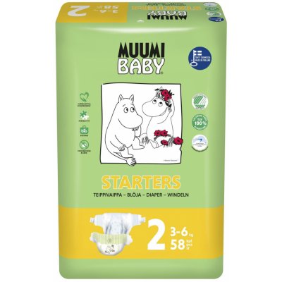 MUUMI BABY dětské pleny Mini 2 3-6 kg- 58 ks