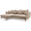 Rohová rozkladacia sedačka Glam - béžová Strana: Ľavá