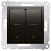 Kontakt slepého konektoru kontaktu-Simon Kontakt Simon 54 DZW2.01/49 Dvojitý modul 10A, 250V ~, rychlé spojení s dekorativním prstenem černou