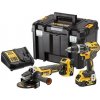 DeWalt DCK2080P2T-QW kombo sada DCD796 aku vŕtačka + DCG405 aku uhlová brúska, 18V/2*5Ah