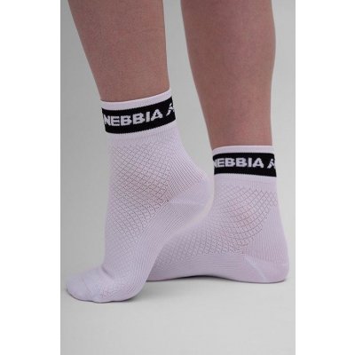 Nebbia “HI-TECH” crew ponožky biela
