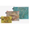 Loqi Vincent Van Gogh taštičky na zips Sunflowers Self-Portrait Almond Blossom 3 ks