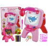 Lean Toys Multifunkčná tabuľa s projektorom a šablónami ružová