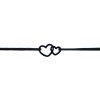 Šnúrkový minimalistický Glosery so srdiečkami, chirurgická oceľ, šnúrka 1mm Obvod zápästia: S 16-17 cm, Šnúrka: bordová, Prívesok: strieborný