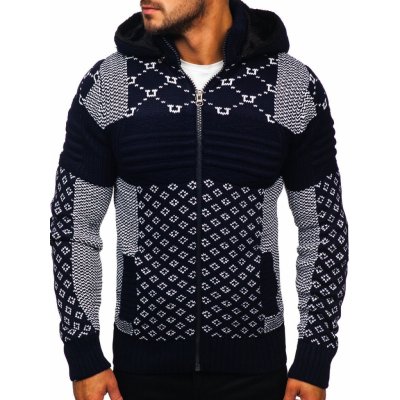 Bolf hrubý pánsky sveter/bunda so zapínaním na zips s kapucňou 6461  tmavomodrý od 29,99 € - Heureka.sk