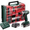 Metabo Metabo AKU vrtací šroubovák BS 18 Quick Set, 2x 18V/2,0Ah v kufru s mobilní dílnou 602217710
