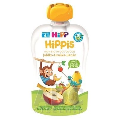 HIPP iS BIO 100% ovocia jablko hruška Banán 6 x 100 g
