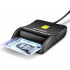 Čítačka eObčianok AXAGON CRE-SM3N Smart card / ID card FlatReader, USB-A cable 1.3 m (CRE-SM3N)