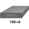 BranyPosuvne.sk Plochá plná oceľová tyč 100x8 mm (pásovina), bez povrchovej úpravy 3 m (J-P100x8-3)