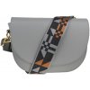 NovaKabelka.sk Ramona Grigio s prídavným popruhom kožená talianska crossbody kabelka sivá