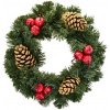 DOMMIO Vianočný veniec zelený s jabĺčkami 30 cm