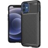 Techsuit CarbonFiber kryt na iPhone 12 / iPhone 12 Pro – čierny