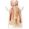 Cashmere Dámsky ružový teplý dlhý zimný šál 208x66 cm