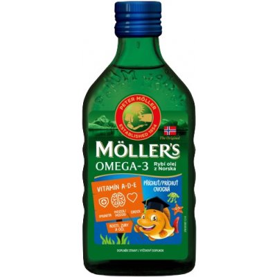 Mollers Omega 3 rybí olej ovocná príchuť 250 ml