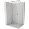 MEXEN/S - Mist HT sprchovací kút dvere krídlové ľavá 80 x 85, transparent, zlato 8A5T-080-085-50-00-L