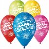 Balóny Happy Birthday farebné 30cm 10ks