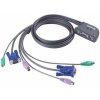 Prepínač Aten CS-62Z 2-port KVM PS/2 mini, 1.2m káble
