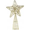 DECOLED Vianočná ozdoba zlatá hviezda, 3D, 30 cm