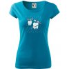 Zubárske tričko - kefka a jedlo - Dámske tričko Pure - S ( Svetlý tyrkys )