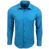 RUSTY NEAL košeľa pánska R-55 dlhý rukáv slim fit M tyrkysová