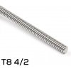 Trapézová tyč T8 (s prírezom) 4 mm (2 vinutie)