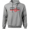 Cycling ekg - Oversized mikina pánska Moon - kratšia + širšia - 2XL ( Tmavosivý melír )
