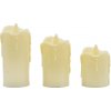 LED sviečka s tečúcim voskom v 3 veľkostiach (krémová) Veľkosť: Malá