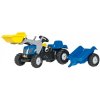 Rolly Toys Šliapací traktor New Holland s nakladačom a prívesom