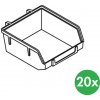 Plastové boxy pre perforovaný panel ELEMENT SYSTEM, 20 ks