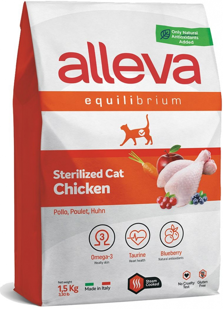 Alleva Equilibrium cat chicken Sterilised 1,5 kg