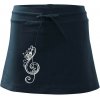 Husľový kľúč kvety - Športová sukne - two in one - S ( Tmavomodrá (veľmi tmavá - skoro čierna) )