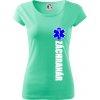 Nápis Záchranár + hviezda - Dámske tričko Pure - XS ( Mätová )