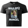 Farebné tričko s fotkou rámik NAJLEPŠÍ MANŽEL Unisex strih FOTOpošta Veľkosť: M, TYP PÍSMA: Písmo hrubé