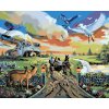 ZUTY Maľovanie podľa čísel - ILÚZIA ZVIERATÁ A BRYČKA ODCHÁDZAJÚCA OD DOMU (D. RUSTY RUST) Rámovanie: bez rámu a bez vypnutia plátna, Rozmer: 80x100 cm