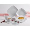 ROTBERG Mokka súprava porcelán hranatá, Quadrate biela 6 ks