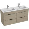 Jika Cube - Skrinka s dvojumývadlom 118x43x61 cm, jaseň H4536621765141