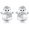 Olivie Strieborné náušnice SNEHULIAK 9618 Ag 925; ≤2,6 g.