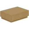 Darčeková krabička s vekom 150x100x50/40 mm, hnedá - kraft