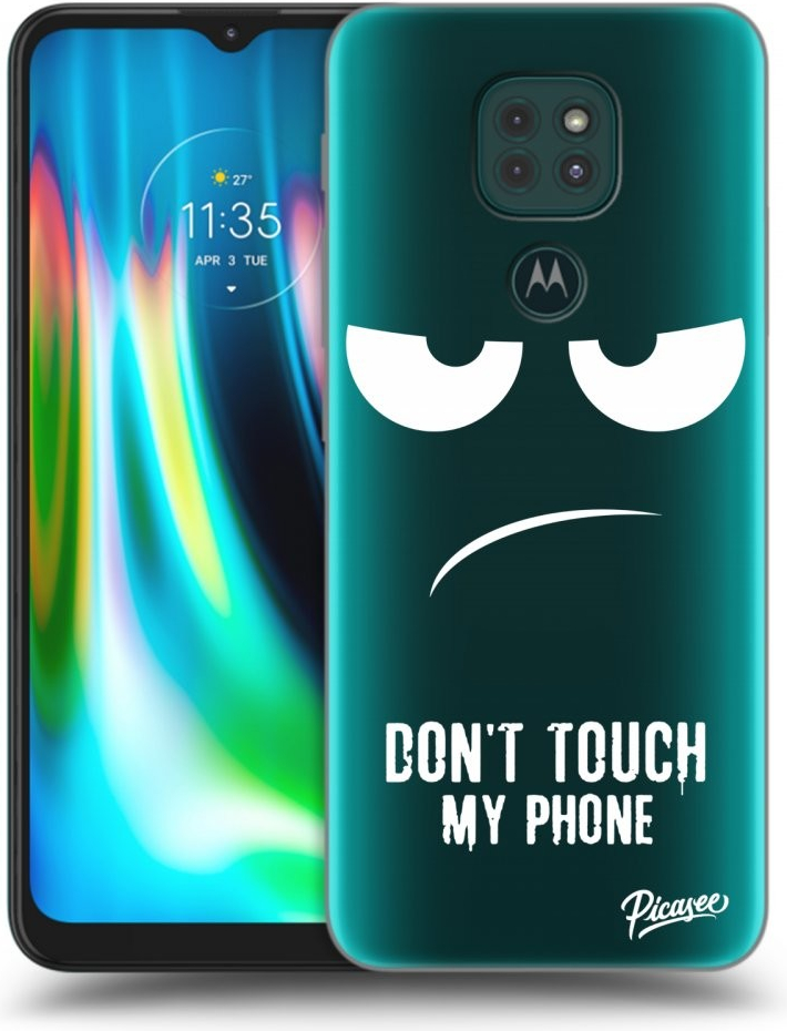 Púzdro Picasee silikónové Motorola Moto G9 Play - Don\'t Touch My Phone čiré
