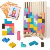 DREVENÉ KOCKY TETRIS PUZZLE MONTESSORI HRA