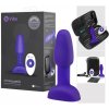 b-Vibe Rimming - rotačný anál vibrátor s perličkami (fialový)