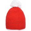 Myrtle beach Háčkovaná čiapka s brmbolcom MB7964 Red one size