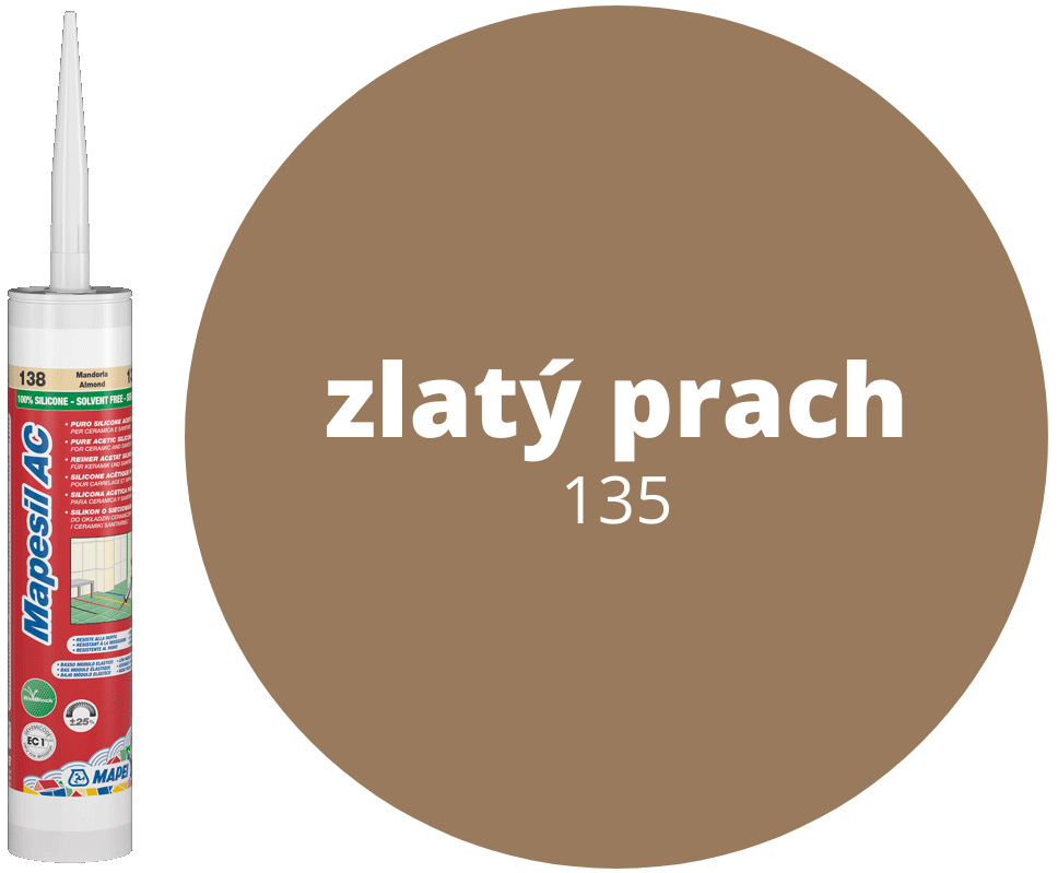 MAPEI MAPESIL AC 135 silikon 310g zlatý prach