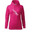 Paličky ruka - Mikina dámská Cape s kapucí - XL ( Purpurová )