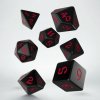Q-Workshop Kocky Classic Runic Black/Red dice set 7ks