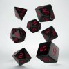 Q-Workshop Kocky Classic Runic Black/Red dice set (7ks)