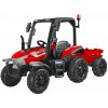 Mamido Mamido Detský elektrický traktor s prívesom 24V Blast 2x200W červený