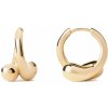 PDPAOLA Moderné pozlátené náušnice Loop Hoops Essentials AR01-C85-U